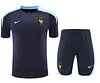 2024 France pre-match training Blue Shirt+Shorts 1:1 Thai Quality