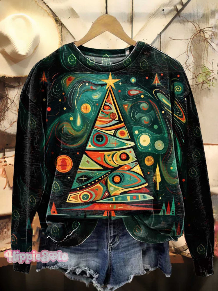 Christmas Tree Casual Sweatshirt Multicolor / S