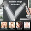 High Pressure Shower Head Handheld Set 3 Modes Filter Shower Head with Hose/Bracket Replacement Cotton Filter