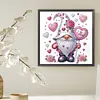 >SALE<5D DIY Partial Special Shaped Drill Diamond Painting Heart Gnome Decor 30x30cm