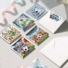(US Local)6PCS DIY Diamond Art Greeting Cards Congratulations Cards & Gifts (Football)