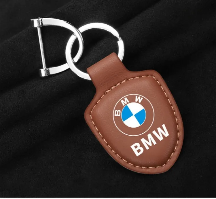 High-end genuine leather car key pendant with car LOGO