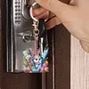 (US Local)PET Double Sided Special Shaped Easter Alphabet DIY Diamond Painting Keychain