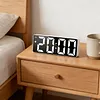 Digital Alarm Clock with LED Display Date Temperature Dimmable Snooze Battery Operated Alarm Clock for Deep Sleepers Kids Elderly Home Office