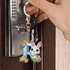 (US Local)PET Double Sided Special Shaped Easter Alphabet DIY Diamond Painting Keychain