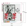 Music Notes-Full Round Diamond Painting 35*35cm