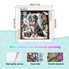 Chiot En Hiver Neige Sp&eacute;ciale Forme Diamant Peinture-30 * 30CM