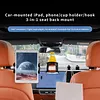 Car Headrest Tablet Holder Phone Cup Holder and Hook Adjustable Tablet Car Mount