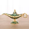  Classical Aladdin Magical Lamp, Retro Magical Wishing Ornament, Tabletop Decoration with Finely Polished Surfaces for Home, Party