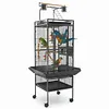 [US Local Warehouse] 60 Inch Large Bird Cage with Play Top and Rolling Stand Metal Parakeet Cage