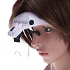 Adjustable Lens Wearing Type Glasses Magnifier Loupe Kit with LED Lights DIY Diamond Art Accessories