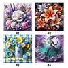 (Multi Style)Rose Butterfly-Full Embroidery 3 Strands 11CT Stamped Cross Stitch-45*45CM