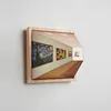 3D Naked Eye Vision Night Light Wall Lamp Living Room Home Creative Light Luxury Wooden Punch-Free Wall Hanging Advanced Atmosphere Lamp