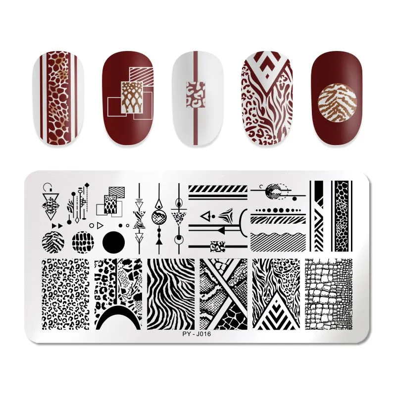 PICT YOU Nail Stamping Plates Snow Winter Nail Art Stamp Template idea nail Image Plate Stainless Steel Stencil Tools-Nail Inspo