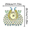 DIY Diamond Painting Special Shaped Art Clock Kits(Peacock)