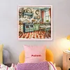 Orange Kitchen Restaurant-11CT Stamped Cross Stitch 50*50cm/19.69*19.69in