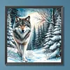 Snow Wolf-Full Round Diamond Painting 30*30CM