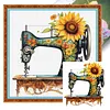 Sewing Machine-11CT Stamped Cross Stitch 45*45cm/17.72*17.72in