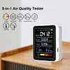 5 In 1 Formaldehyde Monitor Carbon Dioxide Detector Home Air Quality Monitor