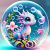 Crystal Ball Zodiac Sign Dragon - 11CT Stamped Cross Stitch - 40*40cm