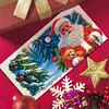 (US Local)12PCS DIY Xmas Pattern Rhinestone Diamond Art Mosaic Postcards for Celebrations