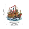 (US Local)Xmas Sailboat DIY Table Top Diamond Painting Desktop Ornaments Kit