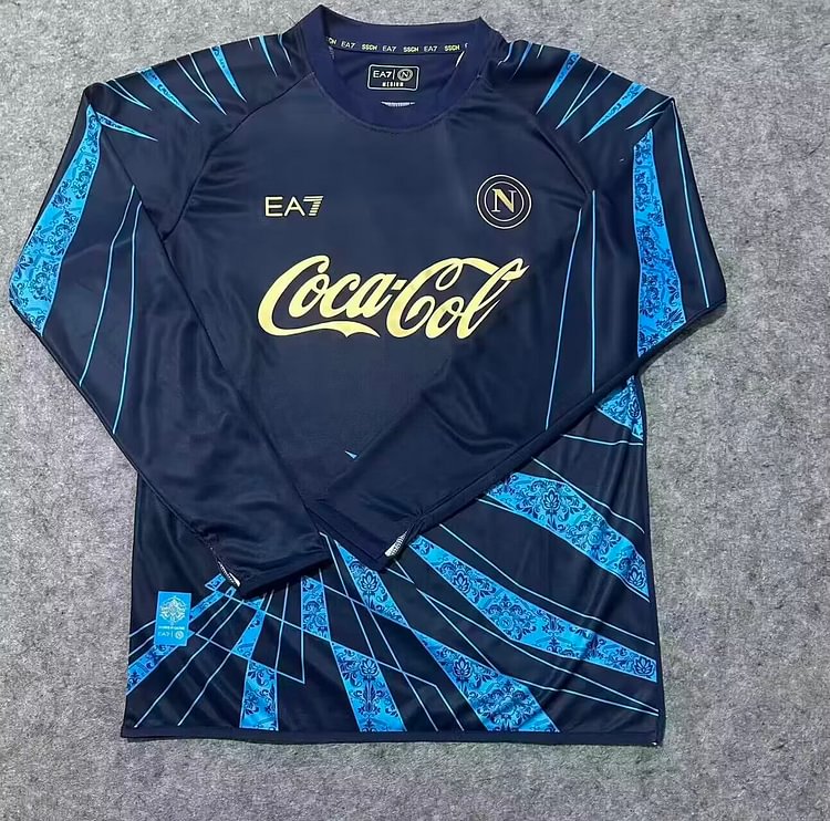 2026-27 Napoli Pre-Match Kit - Royal Blue Long-Sleeved Jersey (Fan Version)