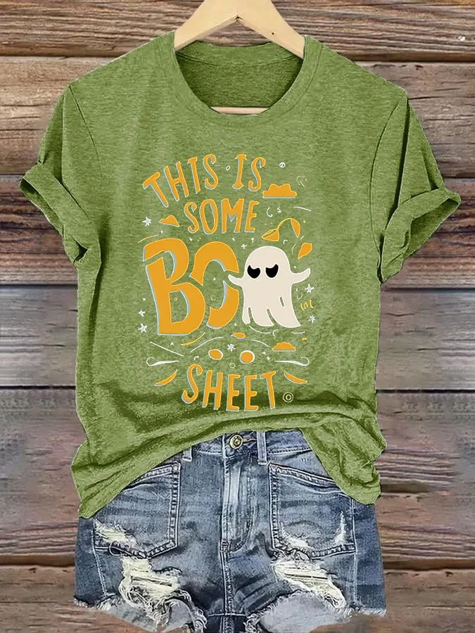 Women's Halloween Printed Casual T-Shirt 