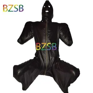 pornhint Pornhint Leather Sleep Sack Bondage Body Suit Bag Arm Binder & suffocating Mask BDSM Sack bdsm mask mistress