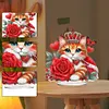 Acrylic Red Rose Cat - 5D DIY Craft Ornament