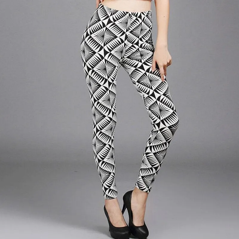 CUHAKCI Women's Sports Pants Fitness Gym Legging Print Running Sexy Elastic Workout Leggins Pus Size Trousers
