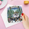 6Pcs Diamond Painting Christmas Car Greeting Cards Christmas Cards