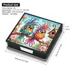 Abstract Birds PU Diamond Painting Notecard Box 5D DIY Diamond Art Note Box