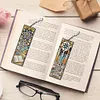 (US Local)8Pcs DIY Skull Diamond Painting Art Bookmarks with Crystal Pendants for Gift