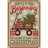 (Counted/Stamped) 11CT Christmas Trailer-Cross Stitch 40*55cm/15.75*21.65in