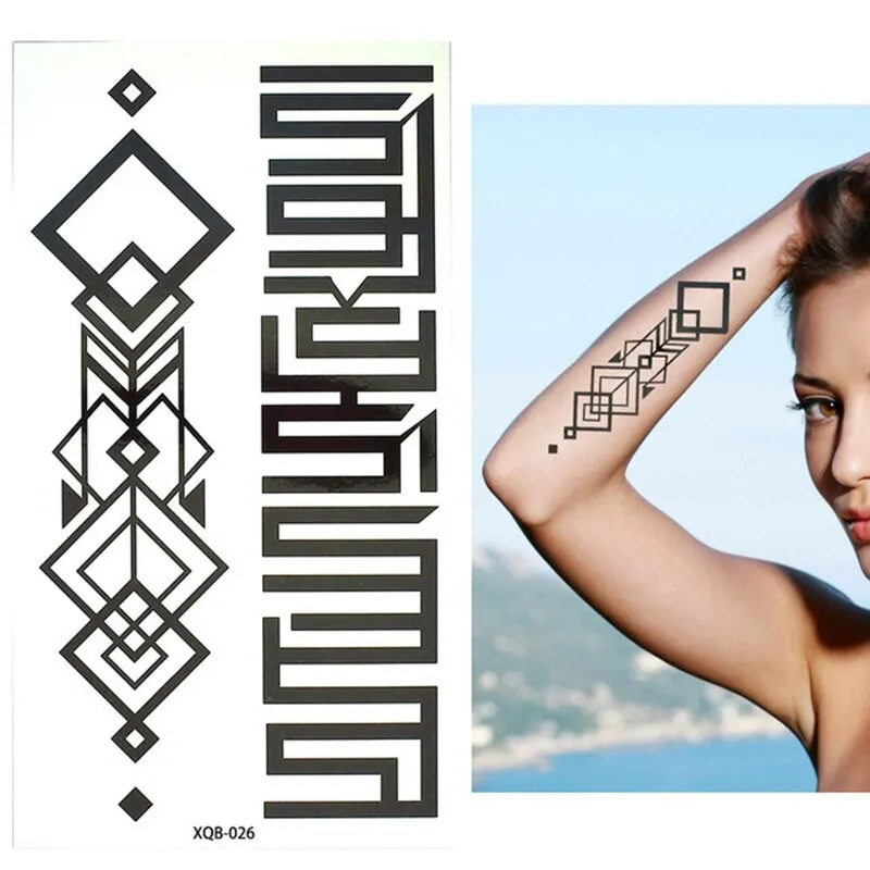 1pcs Sexy Indian Totem Small Full Flower Arm Temporary Waterproof Tattoo Stickers for Women Men Body Art