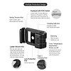 APEXEL 3 in 1 Mobile Phone Macro Lens with LED Fill Light 15X Macro Lens + 17mm Thread Lens Adapter for iPhone 15/15Pro/15Pro Max, Samsung, Android Phones