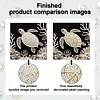 (25x25cm)DIY Pearl Painting Turtle Framed Handmade Pearl Material Art Kit Living Room Decor