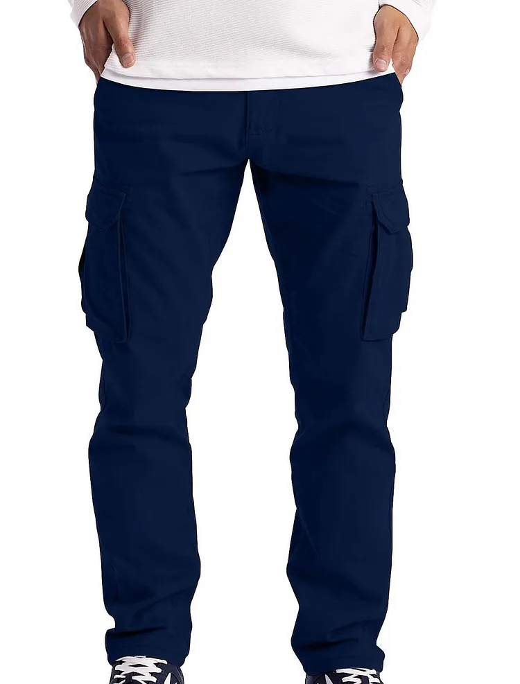 Long Cargo Work Pants For Men Combat Safety Multi-pocket Pants