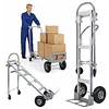[US Local Warehouse] Convertible Hand Truck Alloy Fold Handcart Swivel Caster Tow Cart Cargo Trolley Convertible Hand Truck Dolly Cart With Wheels for Delivery Driver/Mover