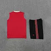 2025/2026 Manchester United Pre-Match Training Red Vest+Shorts Football1:1 Thai Quality