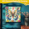 (25x25cm)DIY Pre-Framed 3D Flapping Butterfly Diamond Painting Art Craft Kit Living Room Decor