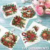 6Pcs Diamond Art Greeting Cards Xmas Atmosphere Congratulations Cards Gift