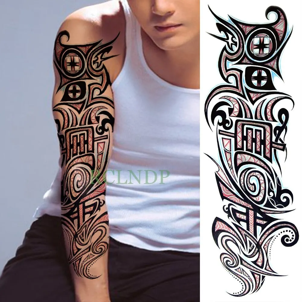Waterproof Temporary Tattoo Sticker dragon Chinese style full arm fake tatto flash tatoo big size sleeve tato for men women