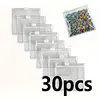30/50pcs Reusable Self-Sealing Zipper Pouches - Clear Plastic Organizer Bags with Zipper Closure, Portable Storage for Diamond Drills,Rings, Earrings, Necklaces Small Things