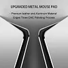 Desktop Aluminum Alloy Metal Mouse Pad Double-Sided Aluminum Anti-Slip Pad Desk Pad Suitable for Gaming and Office