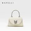 BAFELLI 2024 WOMEN'S NEW BAG ORIGINAL DESIGNER LUXURY BRAND CAT CASUAL STYLE TREND PURSE CROCODILE LEATHER HANDBAGS
