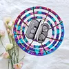 (US Local)Flower Diamond Painting Wooden Serving Tray Decorative Diamond Art Fruit Tray(B)