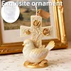 3D Rose Cross & Peace Dove Silicone Candle Moulds Decorative Crafting Tool DIY Handmade Faith Candles Moulds Reusable Sacred Rose Vine Mould for Anniversary/Religious Ceremony