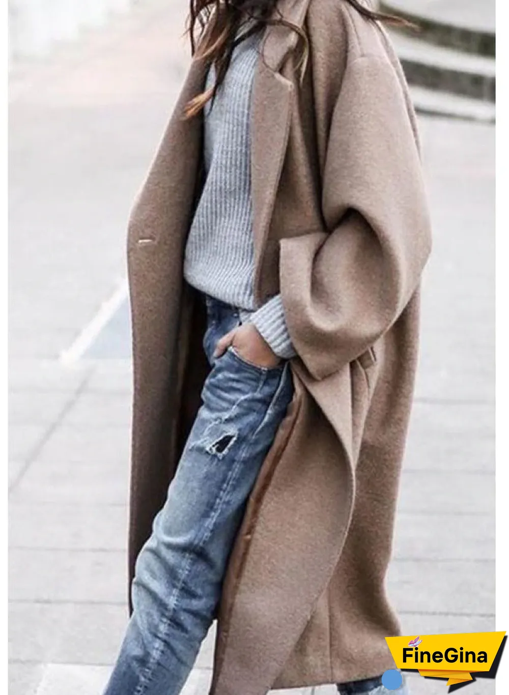 Women Long Outerwear Warm Fashion Coat